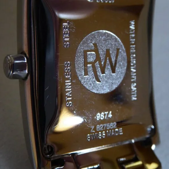 VINTAGE NEW RAYMOND WEIL MENS 9874 TOSCA SILVER DIAL15 JEWEL SWISS TANK & WALLET - Picture 6 of 16